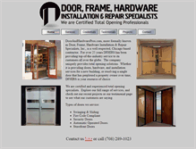 Tablet Screenshot of doorandhardwarepros.com